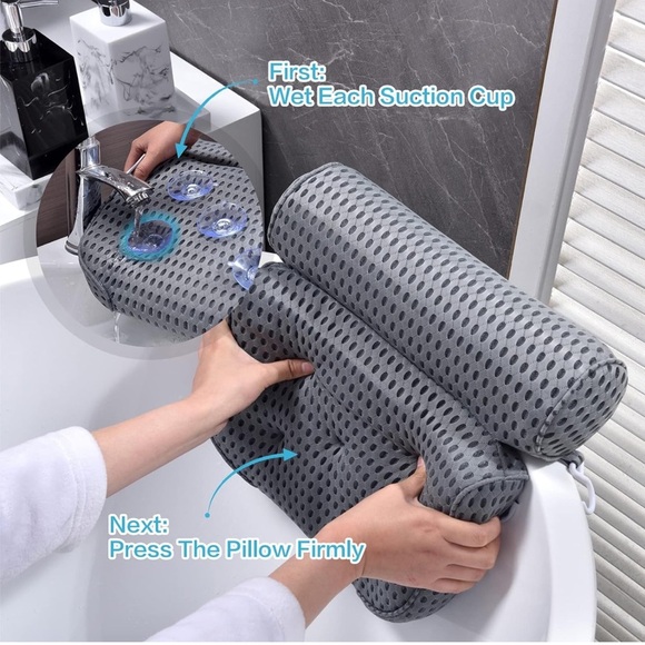 Bath Pillow Gray NWT - Picture 5 of 12